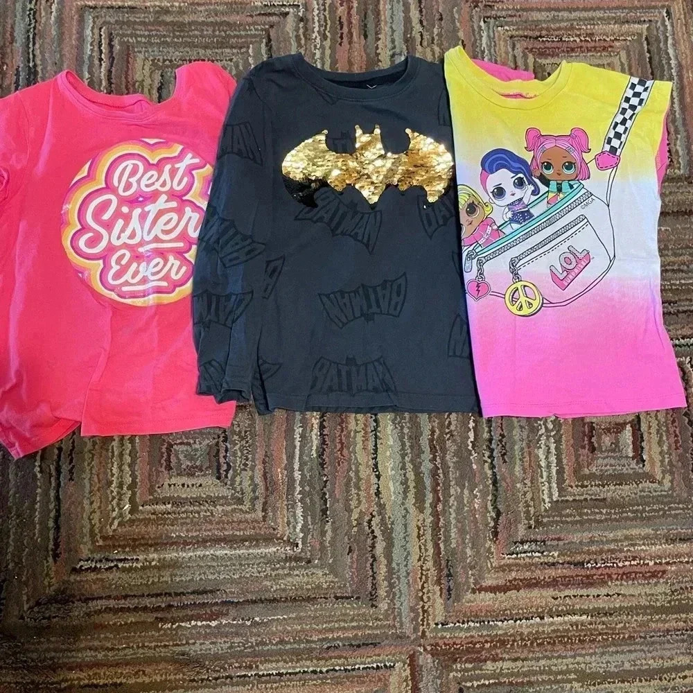 Set Of 9 Kids / Girls Leggings/ Pants T Shirts 5-8 Years carters H&M Place Klein - Picture 8 of 10